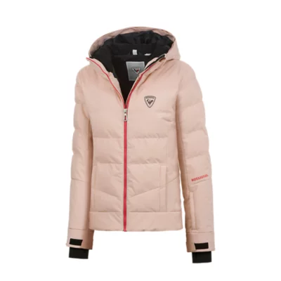 女性用　ロシニョール　ダウンジャケット ピンクホワイト Veste De Ski Femme Polydown Rose pâle ROSSIGNOL | INTERSPORT