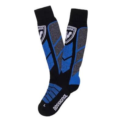 Chaussettes De Ski Thermiques Hautes Performance - Chaussettes Chaudes Longues Pour Ski Et Snowboard - Bleu Noir - Taille Homme 39-45