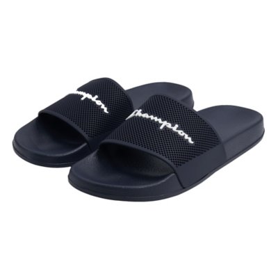 Mens black champion slides on sale