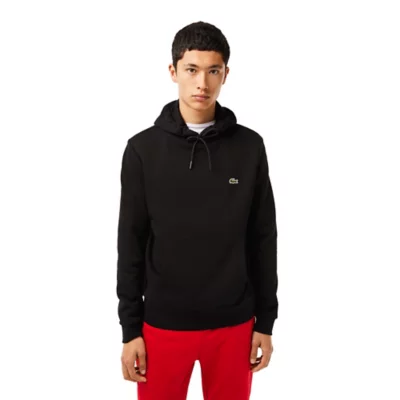 Sweatshirt Zippé À Capuche Homme En Molleton Noir LACOSTE INTERSPORT