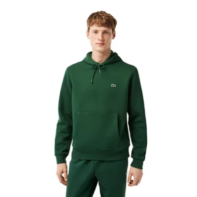 Sweatshirt zippé à capuche homme en molleton LACOSTE