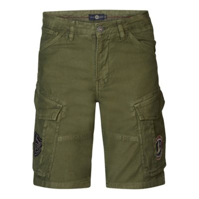 Short Cargo IZOD Homme – Beige à Carreaux, Taille 35, Confort Léger