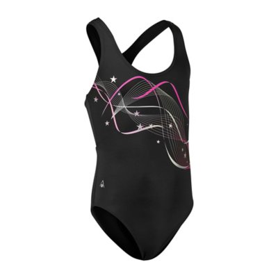 Maillot de bain fille noir 1 pièce 7-8 ans USHUAIA à Prix Carrefour