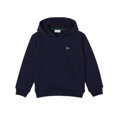 Sweatshirt À Capuche Enfant En Molleton Marine LACOSTE INTERSPORT