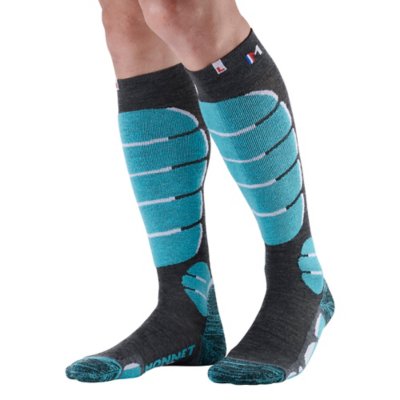 Chaussette de Ski pour Homme,Unisex Chaussettes de Ski,Chaussettes de Ski  Homme Femme,Longues Thermique Chaussettes Hautes,Bleu Noir Crevice  Chaussettes de Ski,Randonnée,Cyclisme,Sport D'Hiver,1 Paire : :  Mode