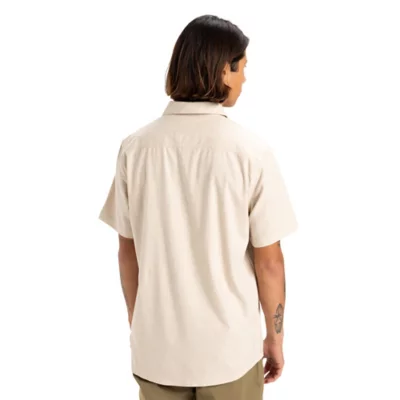 Chemise Blanche Manche Courte Homme Chemise Sport Zippée Manches Courtes ICEFIL Puerto Vallarta - Sur Mesure Par Tailored Sportsman - Taille Petit Chemise Argent