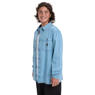 Chemise Soleil EIS Manches Longues 1/4 Zip Bleue - Taille M