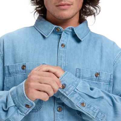 Chemise De Pêche Homme Vagabond Coastal, Manches Longues, Bleu, Taille XL – Parfait Pour La Pêche Et L’outdoor