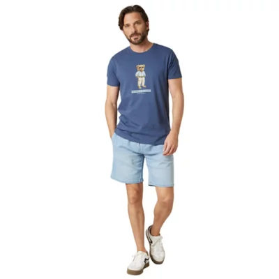 T-Shirt Homme Pull & Bear - Bleu, 100% Coton - Taille S - Occasion