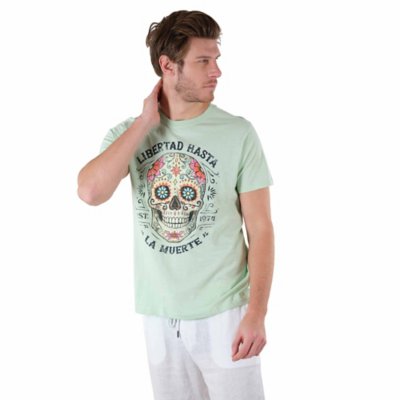 Tee shirt homme best sale tete de mort mexicaine