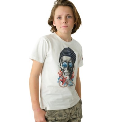 T-shirt Garçon Saltrock 11 Ans - Bleu - Manches Courtes - Logo Graphique