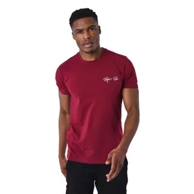 T-shirt Basique Bordeaux - Taille S (Small) - Neuf Avec étiquettes - Coupe Classique
