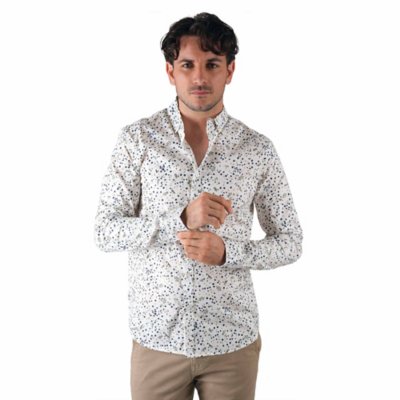 Chemise fleurie best sale homme manche longue