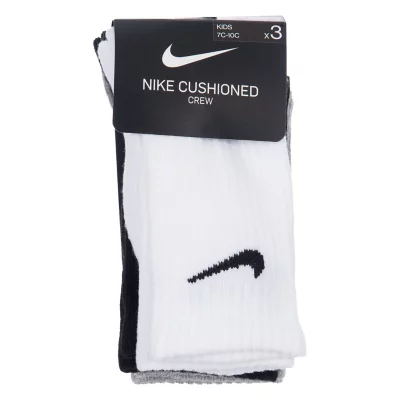 Chaussettes Bébé 3-3PK CREW Blanc et gris NIKE INTERSPORT