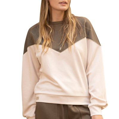 Sweatshirt femme Lola Crème Multicolore UN9025  HAPPY&SO