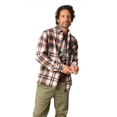 Chemise À Manches Longues Homme Dyani Marron et beige DEELUXE