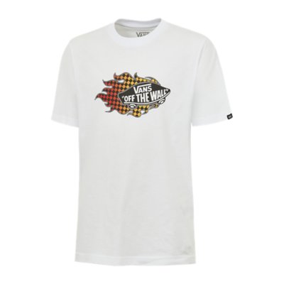 Tee shirt Manches Courtes Gar on VANS FLAME SS BLANC VANS