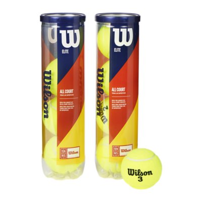 Balle De Tennis Avec Pression BIPACK ELITE FFT WILSON INTERSPORT