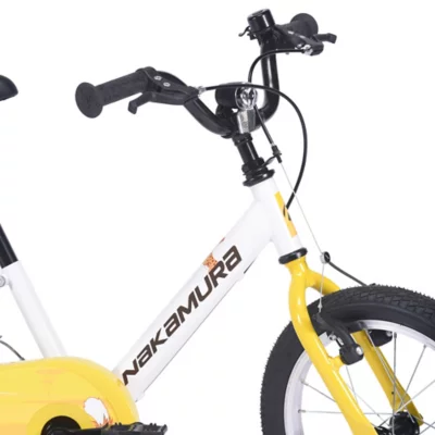 CLEADONG Vélo 16 Pouces Enfant – Roues Stabilisatrices, Hauteur Réglable, 5-8 Ans, Jaune