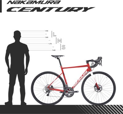 Velo De Route Adulte CENTURY 300D ROUGE NAKAMURA INTERSPORT